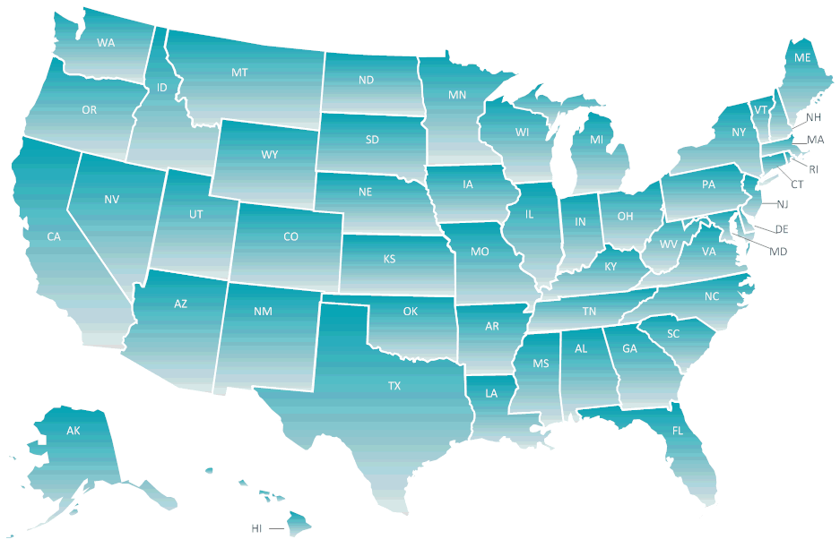 Map of US Graphic